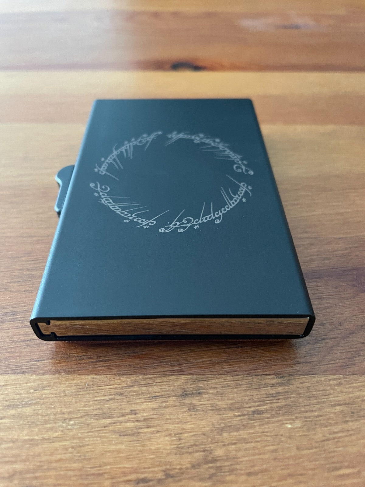 Pop Up Airtag Wallet Leather Card Holder Aluminum One Ring to Rule Them All