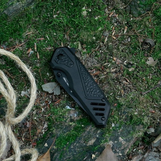 2.8" Blade Ozark Trail Folding Knife High-Quality Aluminum Handle Pocket Clip