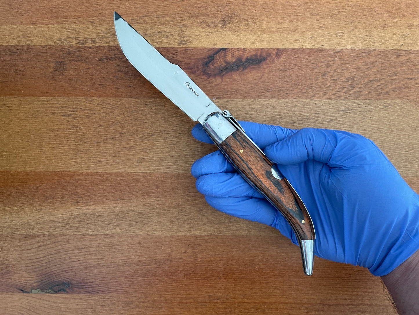 4.2” Spanish Navaja Teja Albacete Pocket Knife Red Stamina Scales - USA Seller