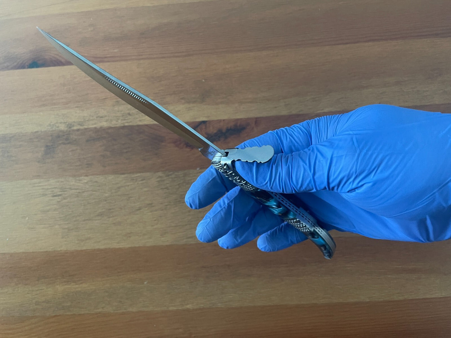 4.3" Arabian Style Navaja with Ratchet Pocket Knife Acrylic Scales From Spain