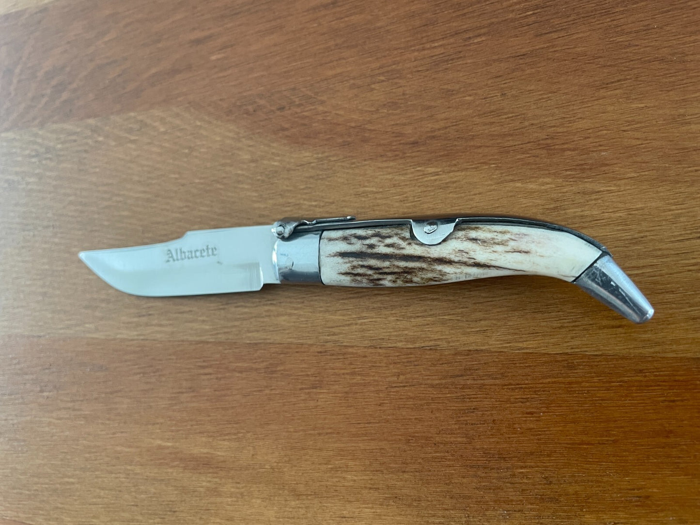 2.75” Spanish Navaja Pocket Knife Genuine Deer Antler Scales Handcrafted Spain