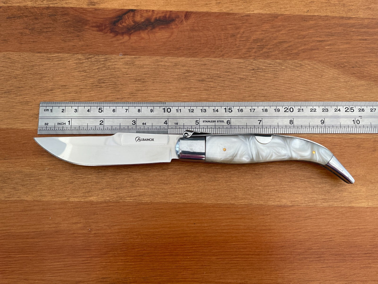 4.3" Spanish Navaja Teja Albacete Pocket Knife Nacre Imitation - US Seller