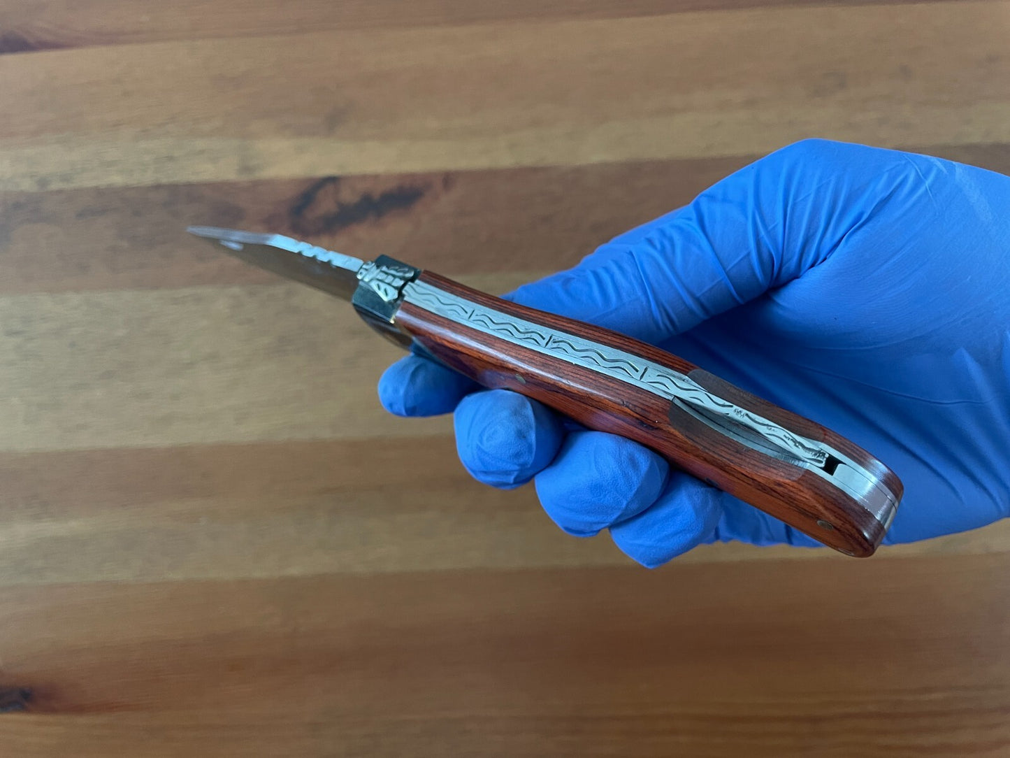3.7” Navaja Laguiole Folding Pocket Knife Red Mikarta Handle Penknife Lockback