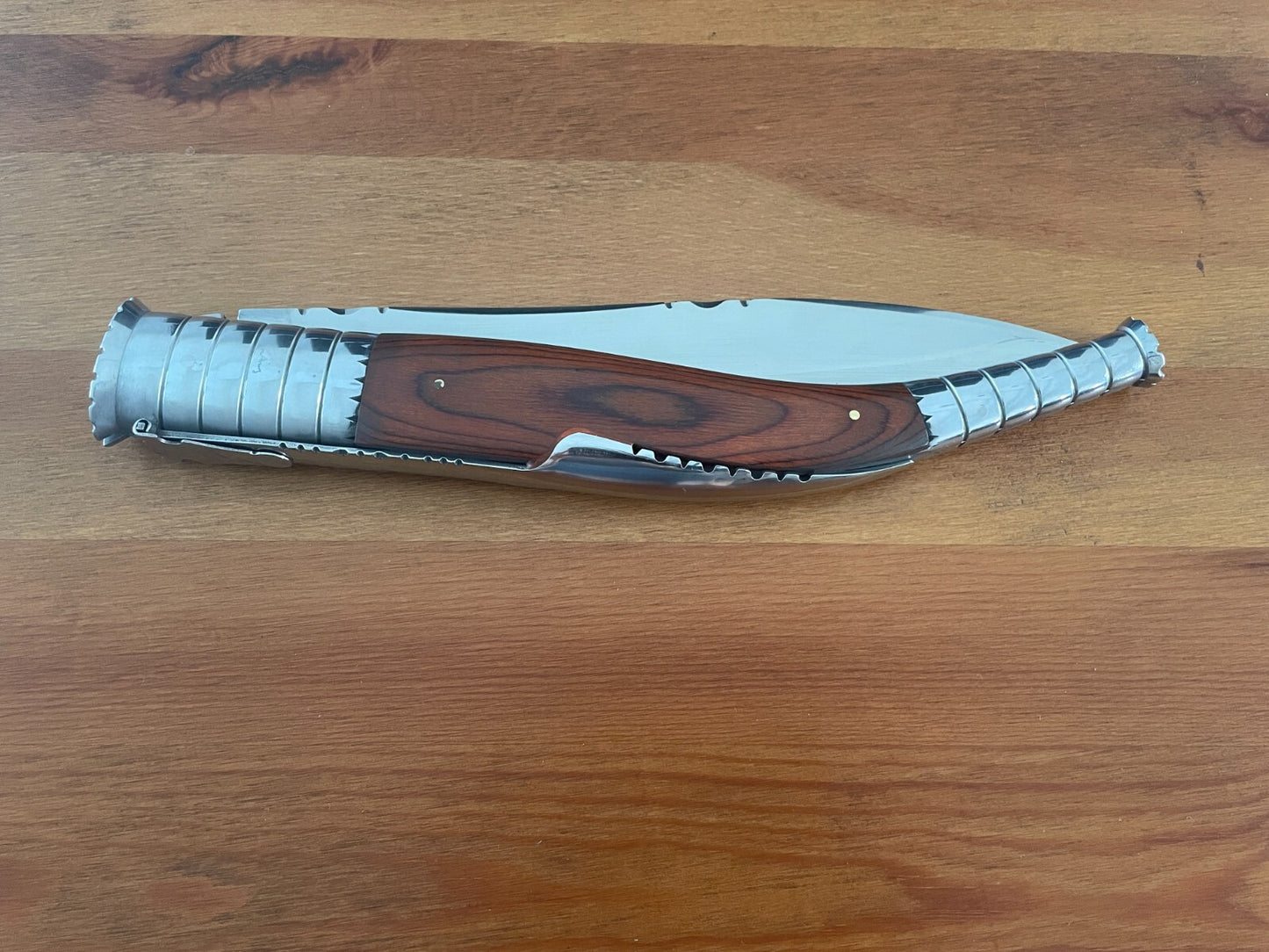 9 in. Estilete Spanish Navaja Folding Knife Red Stamina Wood Handle from Spain