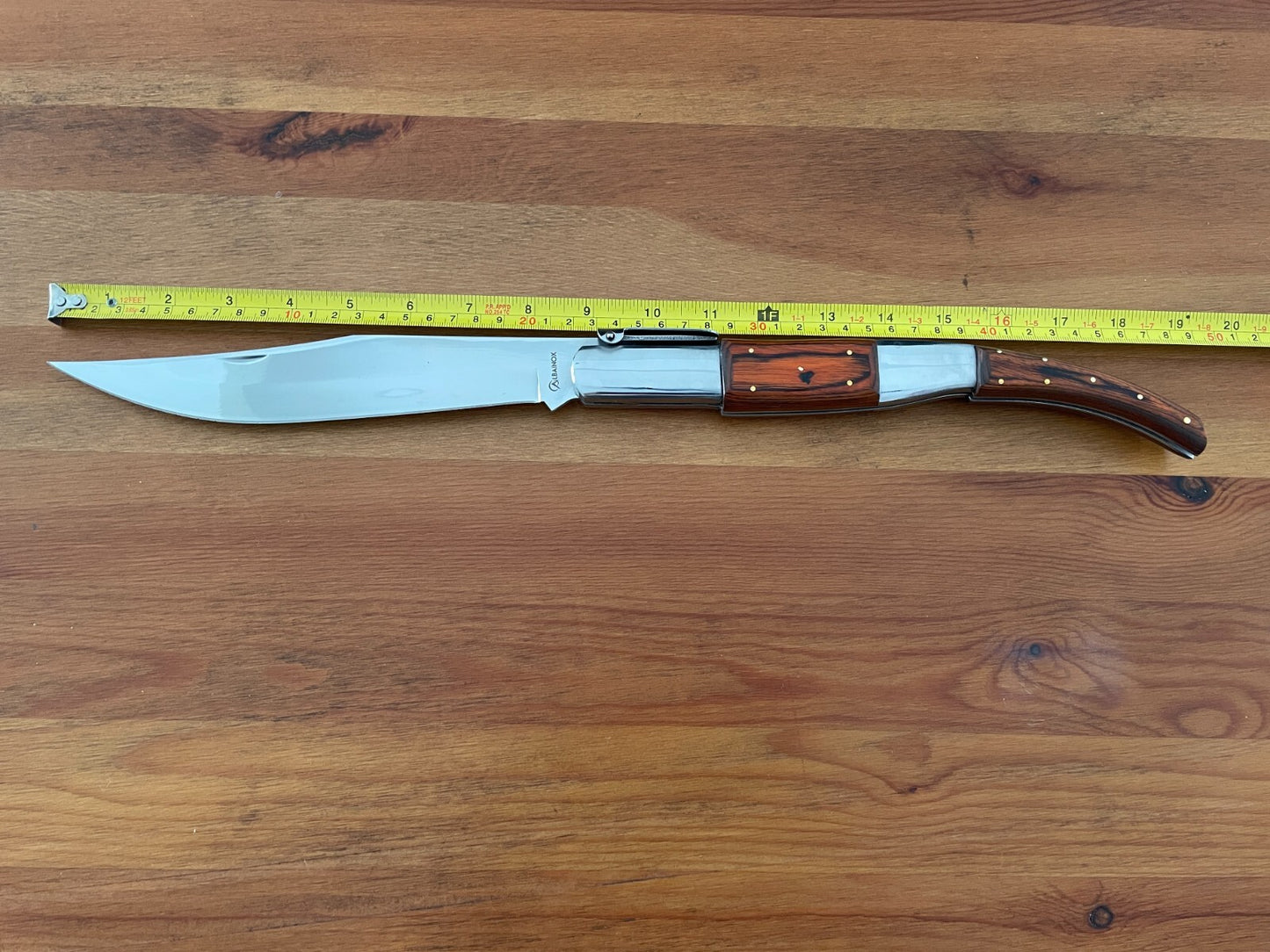 8.5" Arabian Style Navaja Folding Pocket Long Knife Red Scales From Spain