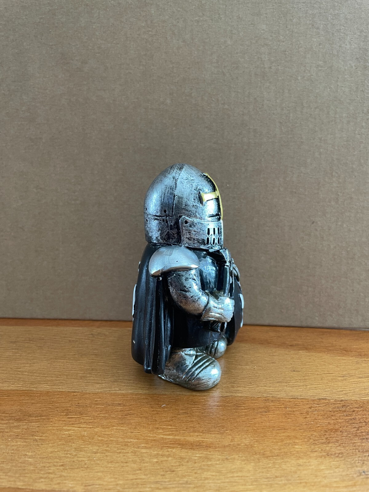 Decorative / Collectible Small Resin Figurine Templar Knight with Axe