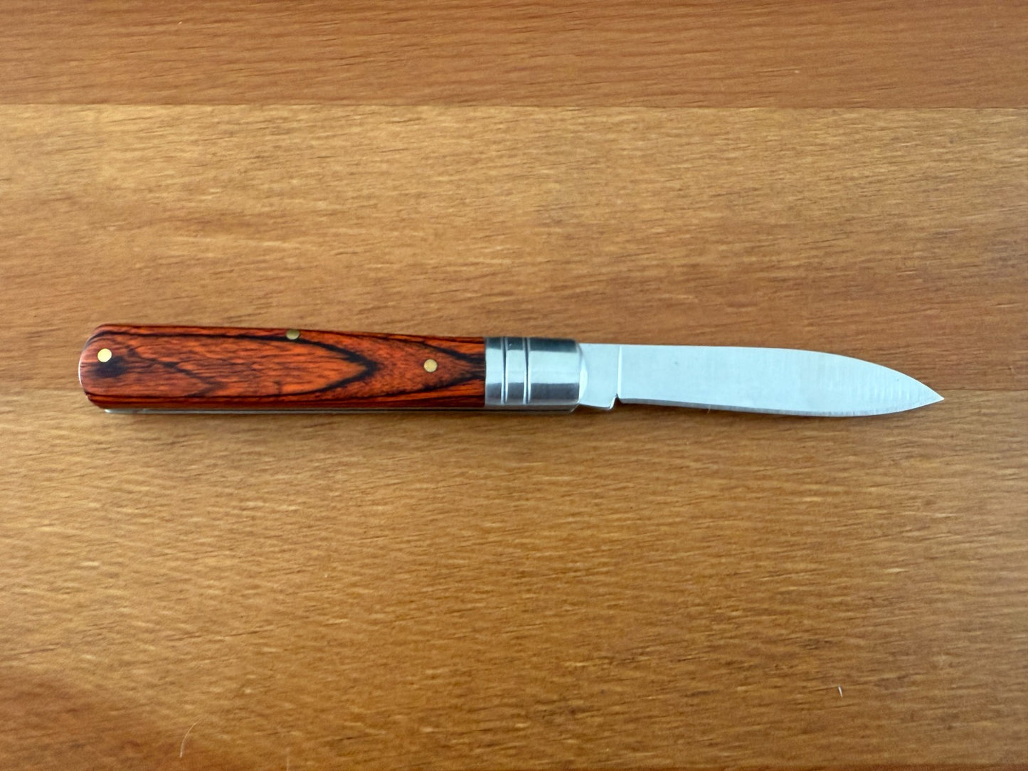 2.5" Spanish Navaja Albacete Classic Pocket Red Stamina Wood Scales Slipjoint