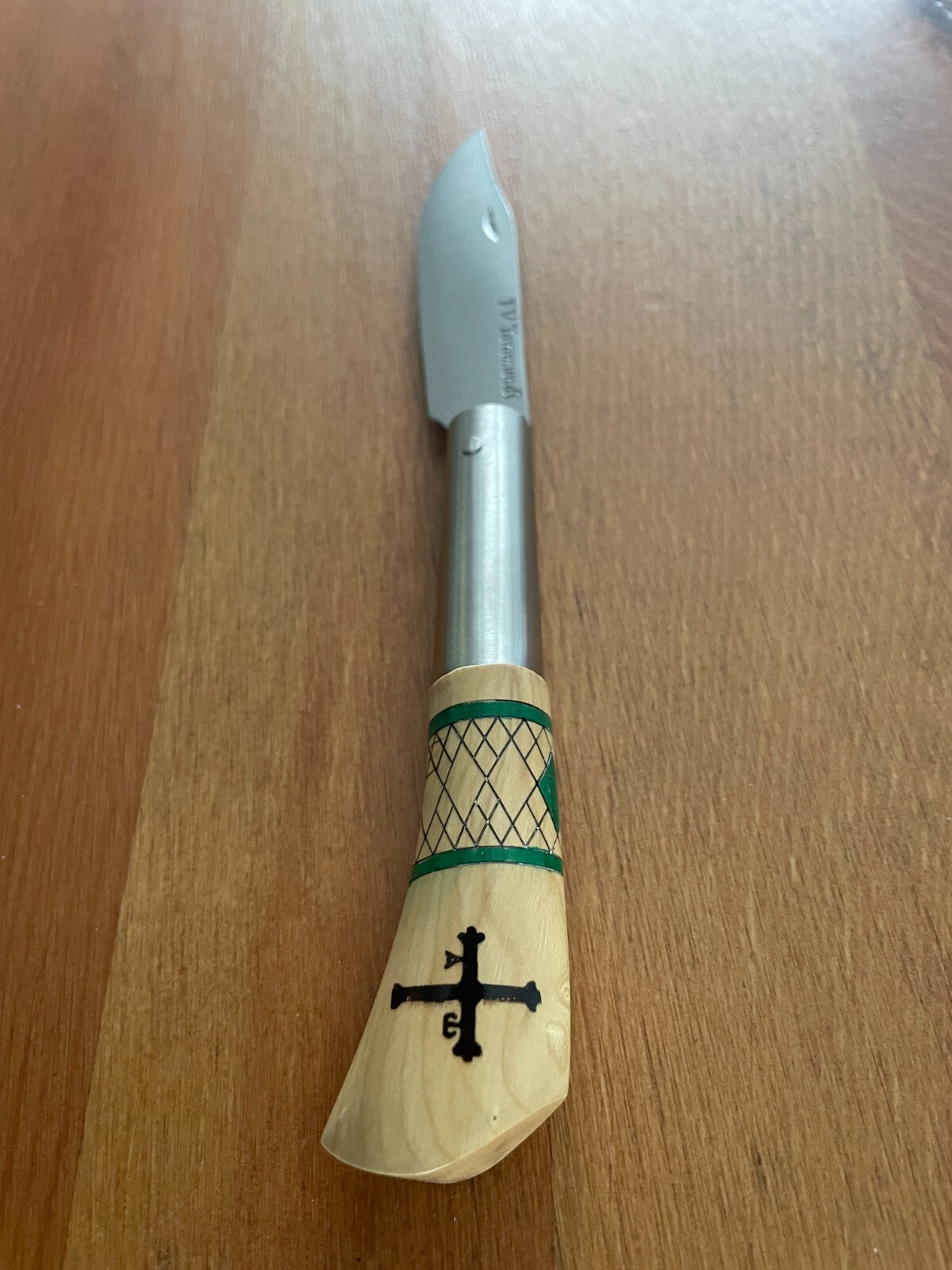 3.14” FV Taramundi Navaja Pocket Knife Made in Asturias Decorated Wood Handle
