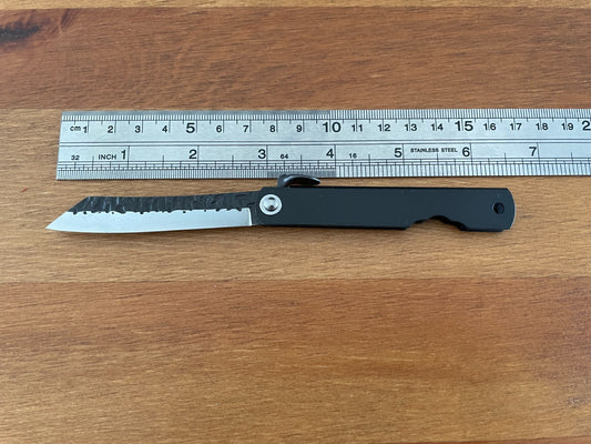 2.8" Navaja Higonokami Pocket Knife Tanto Blade 420 Steel with Sheath