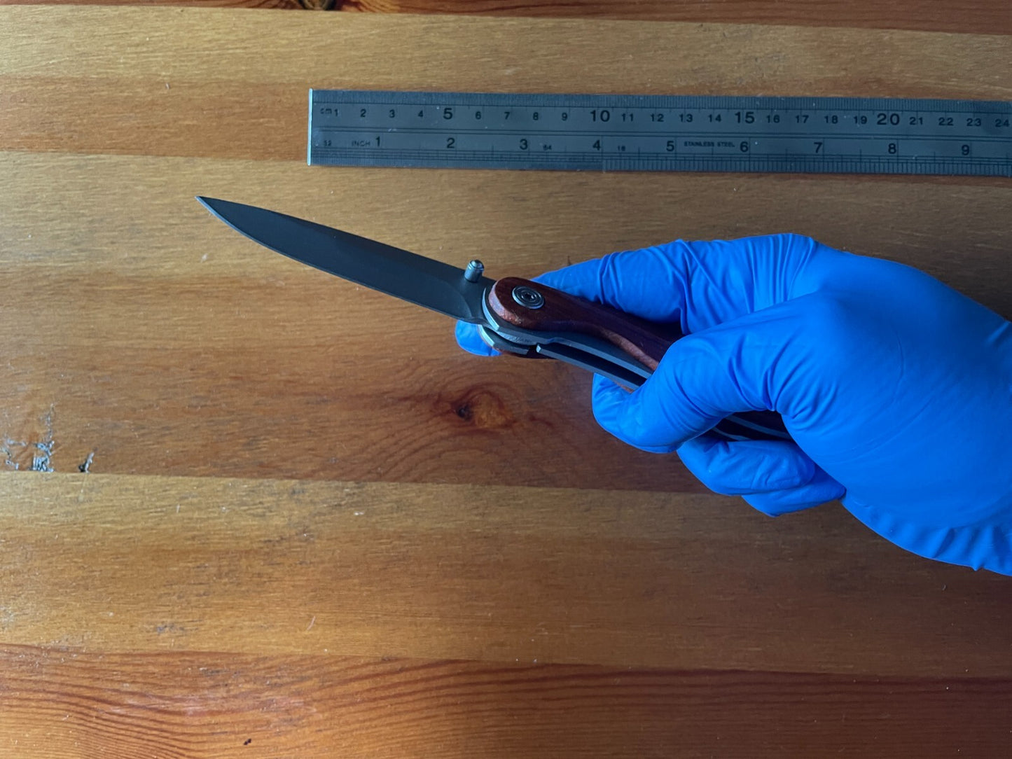 Spanish Navaja 3.14" Tactical Pocket Knife Stainless 3CR13 Brown Wood US Seller