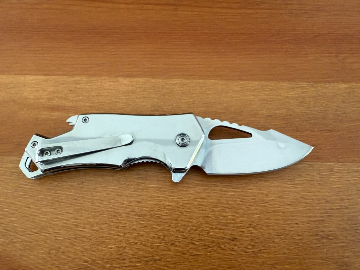 2.8" Stainless Steel Pocket Knife Mirror Finish Bottle Opener Liner Lock