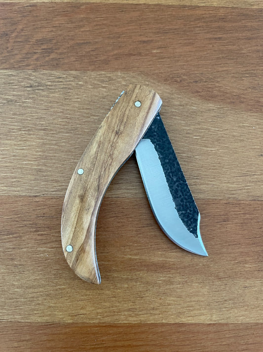 2.5" Tramuntana Navaja Folding Pocket Knife 440 Steel Olive Wood Handle Spanish