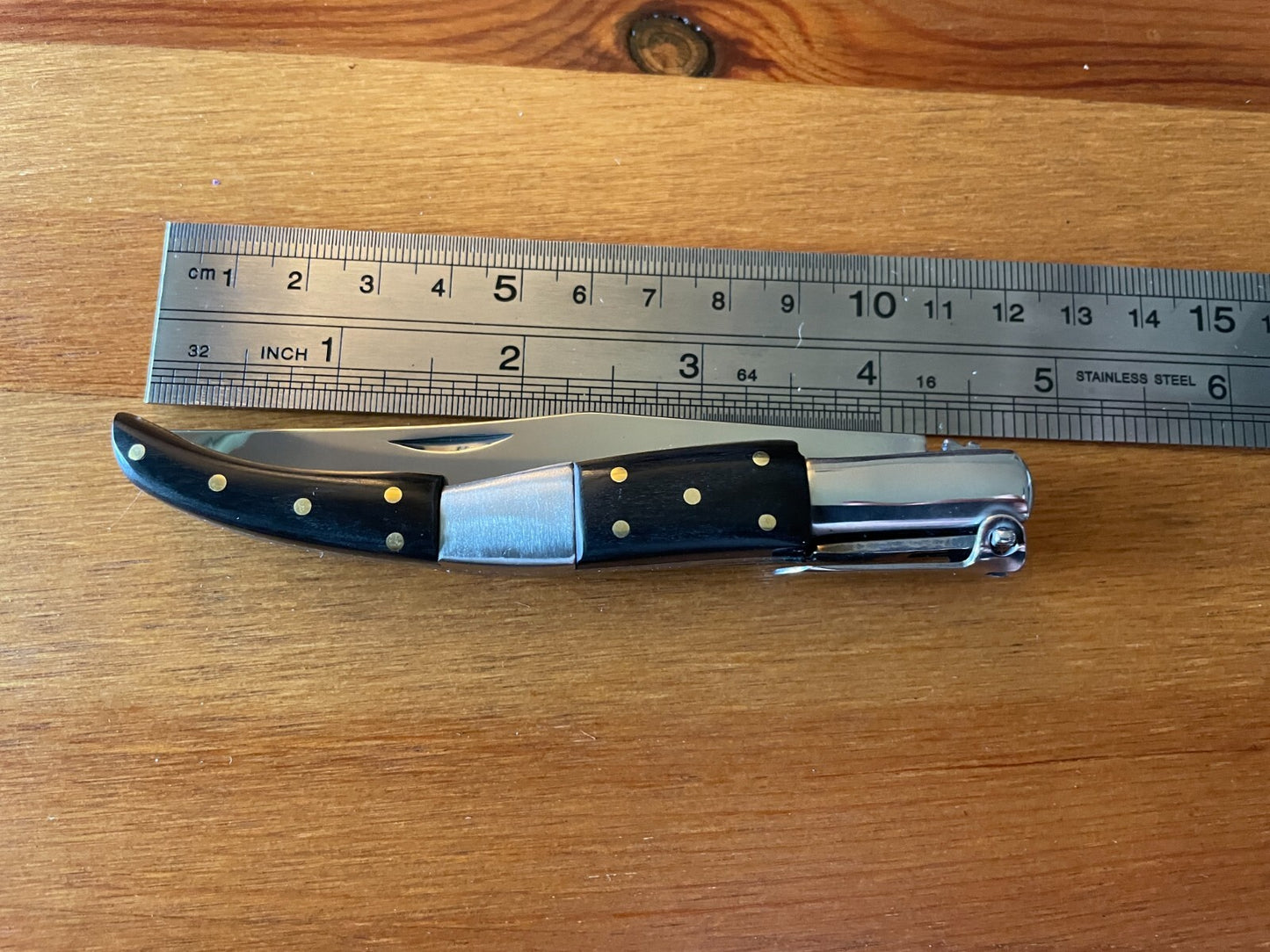 4” Arabian Folding Pocket Knife Black Wood and Steel Handle Navaja Made in Spain