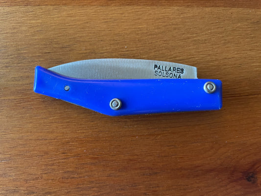 Pallares Solsona Pocket Knife Cabon Steel 2.76" / 7 cm Blue from Spain New
