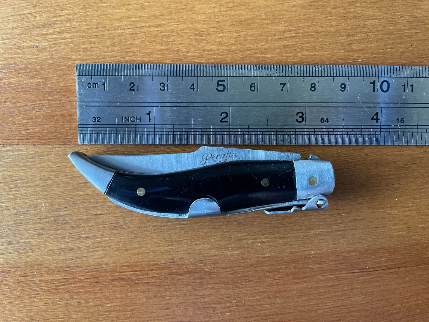 2.5” Spanish Navaja Teja Albacete Pocket Knife Buffalo Horn Scales - USA Seller