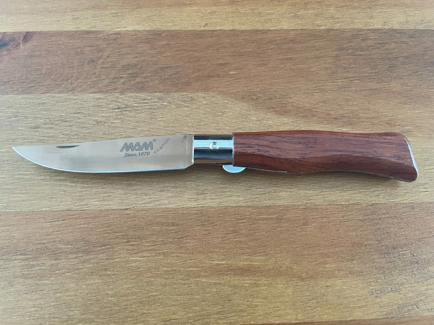 3.54" Portuguese Navaja MAM German Steel AISI 420 Bronze Titanium Blade