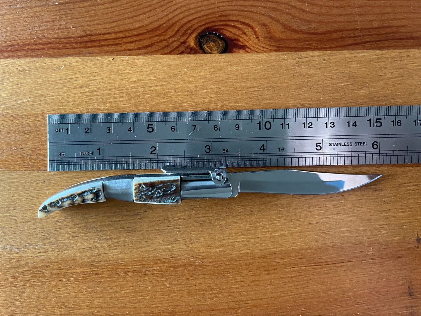 2.5" Arabian Folding Pocket Knife Deer Antler Scales Handmade in Spain