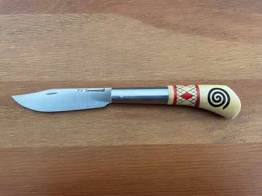 3.14" FV Taramundi Navaja Pocket Knife Made in Asturias Decorated Wood Handle