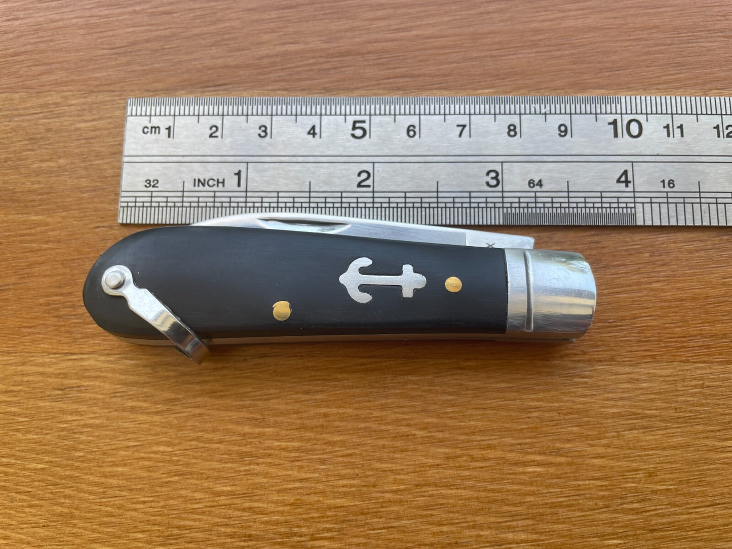 2.6" Pocket Knife Needle Point Black ABS Handle Sailor / Marinera Navaja Spain