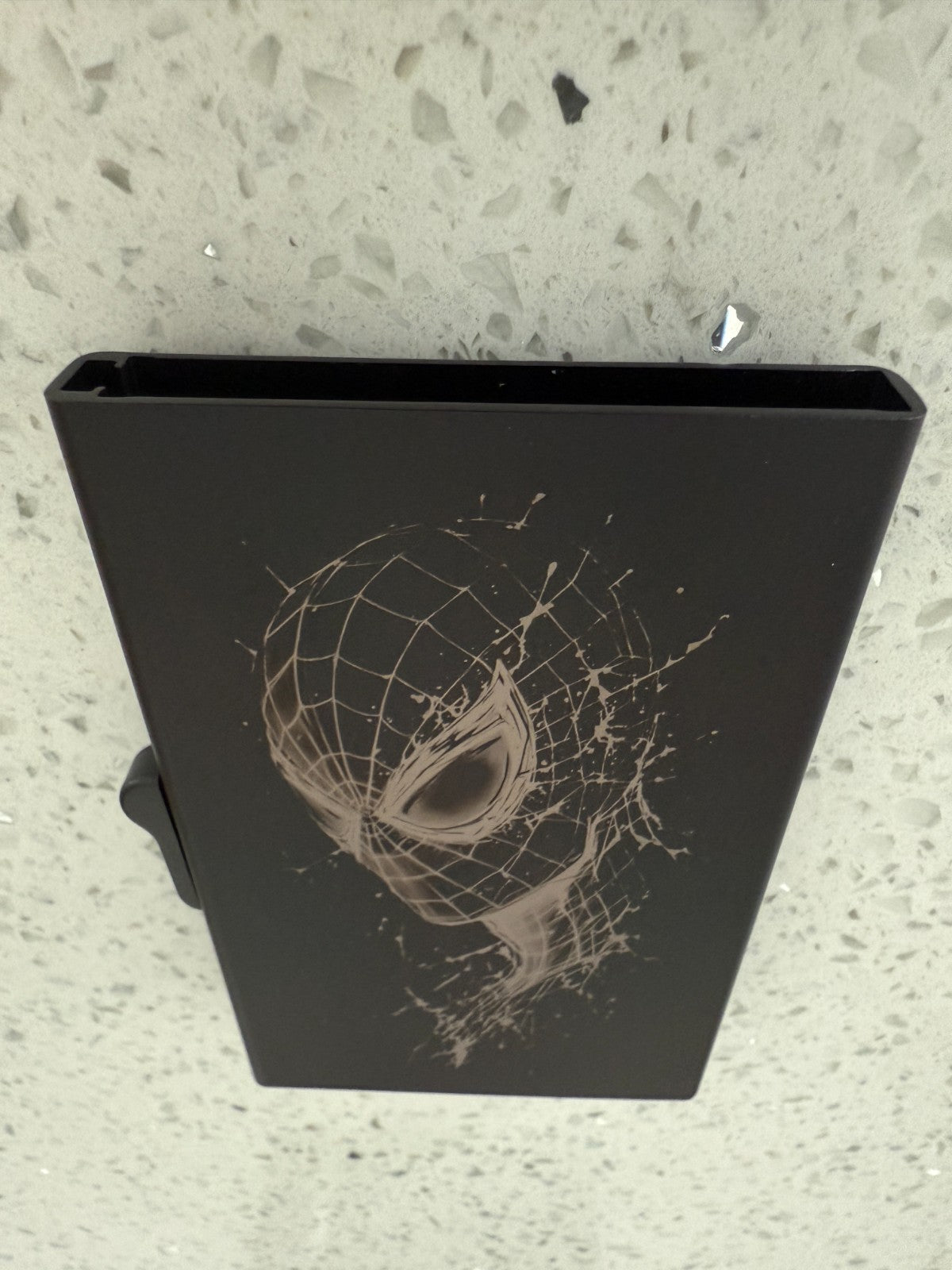 Spiderman Design Pop Up Airtag Wallet Leather Credit Card Holder Aluminum