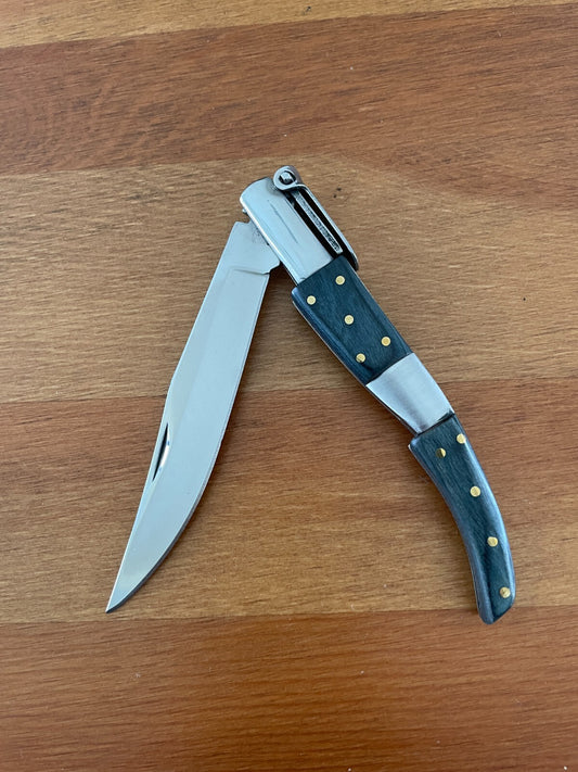 4” Arabian Folding Pocket Knife Blue Wood and Steel Handle Navaja Made in Spain