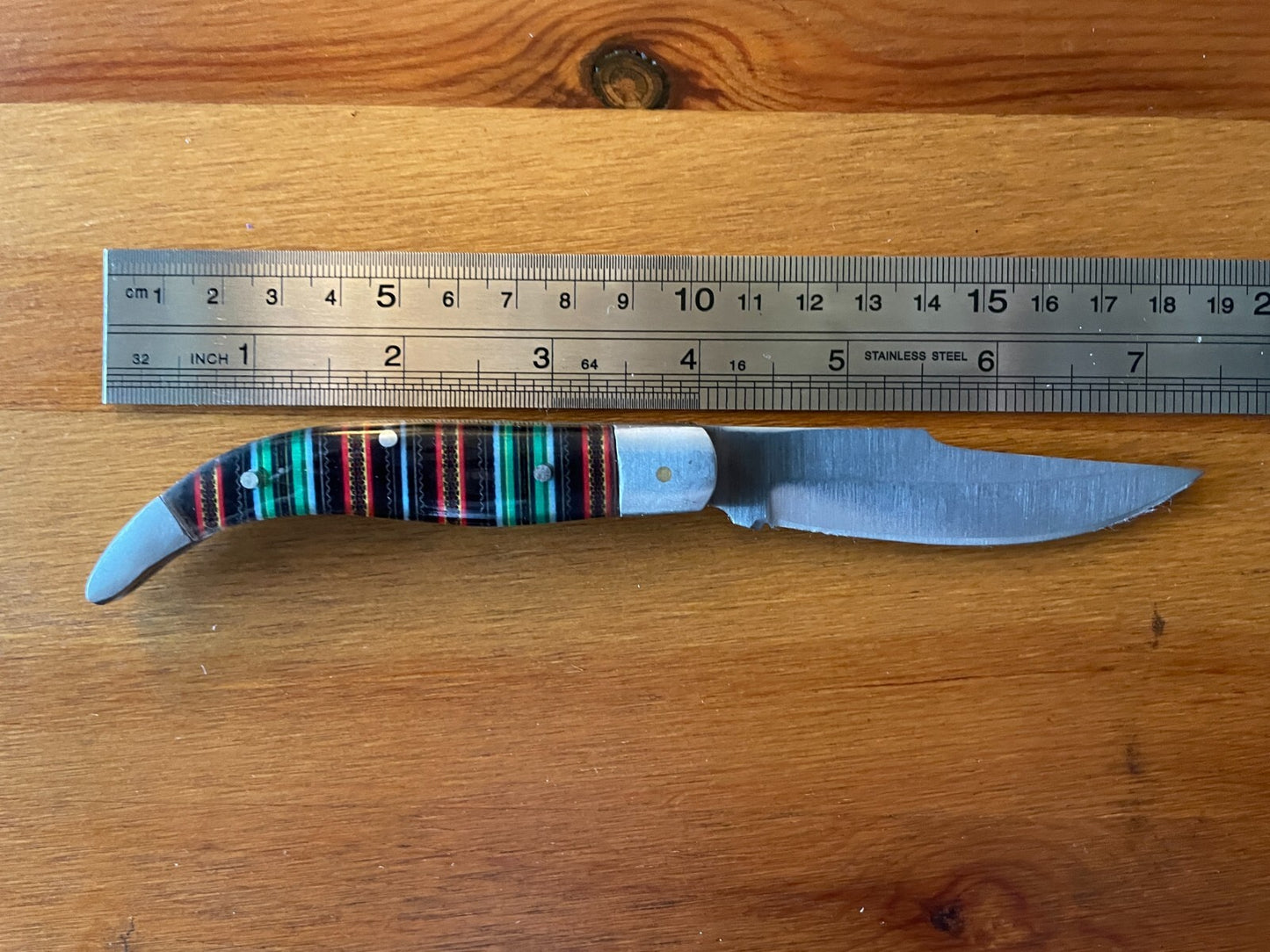 3.14" Manchegan Spanish Navaja Piston Pocket Knife Plastic Scales - USA Seller