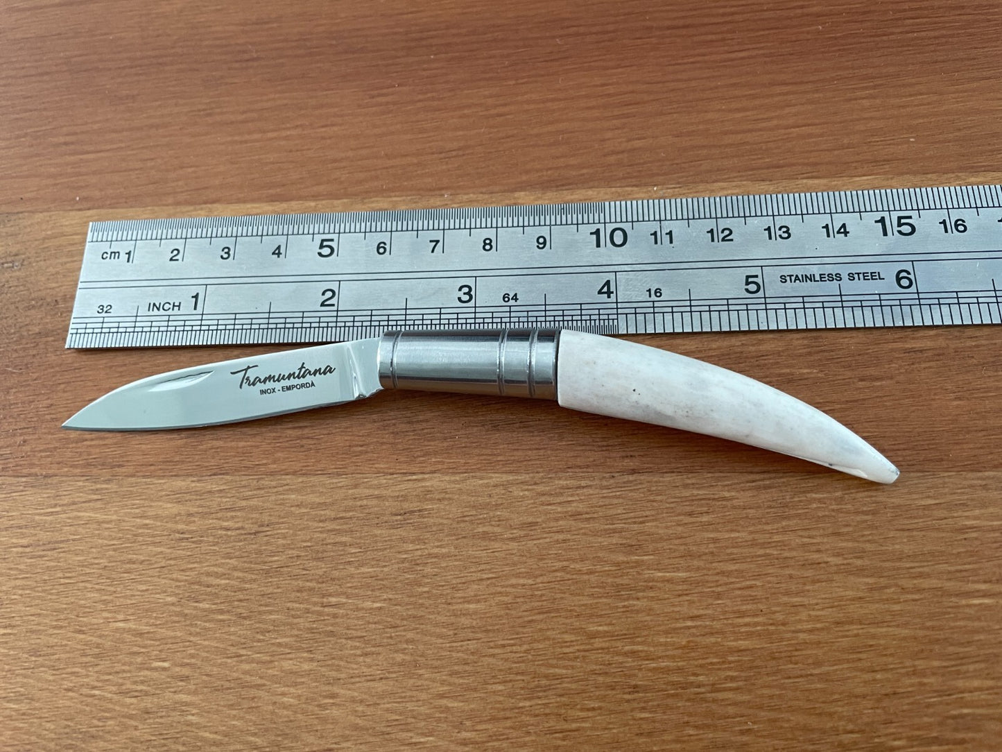 2.55" 420 Steel Navaja Gallega Tramuntana Knives Polished Staghorn Handle