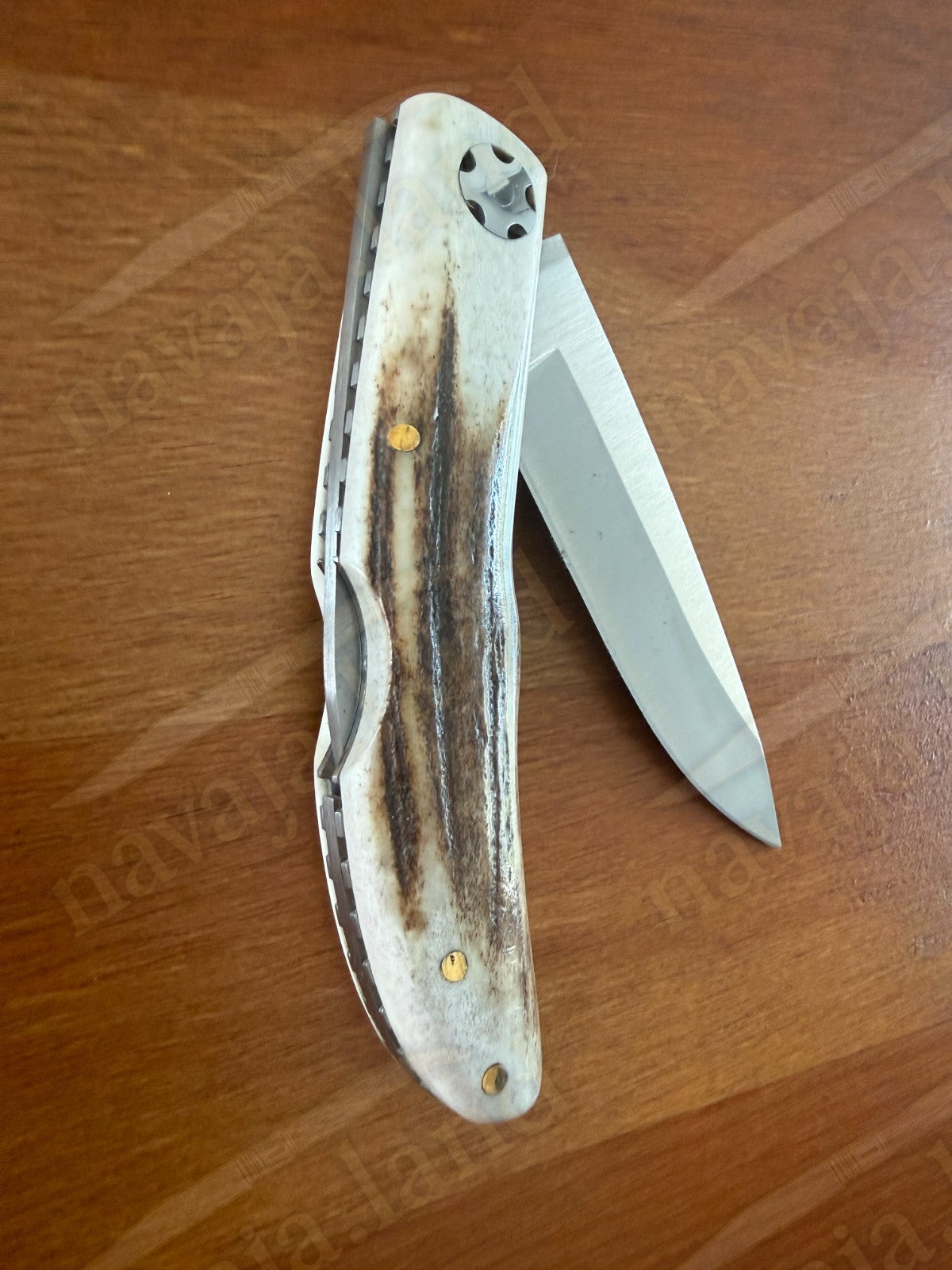 3.15” Joker Setter Bushcraft Folding Knife (Stag Horn Handle) Handmade Spain