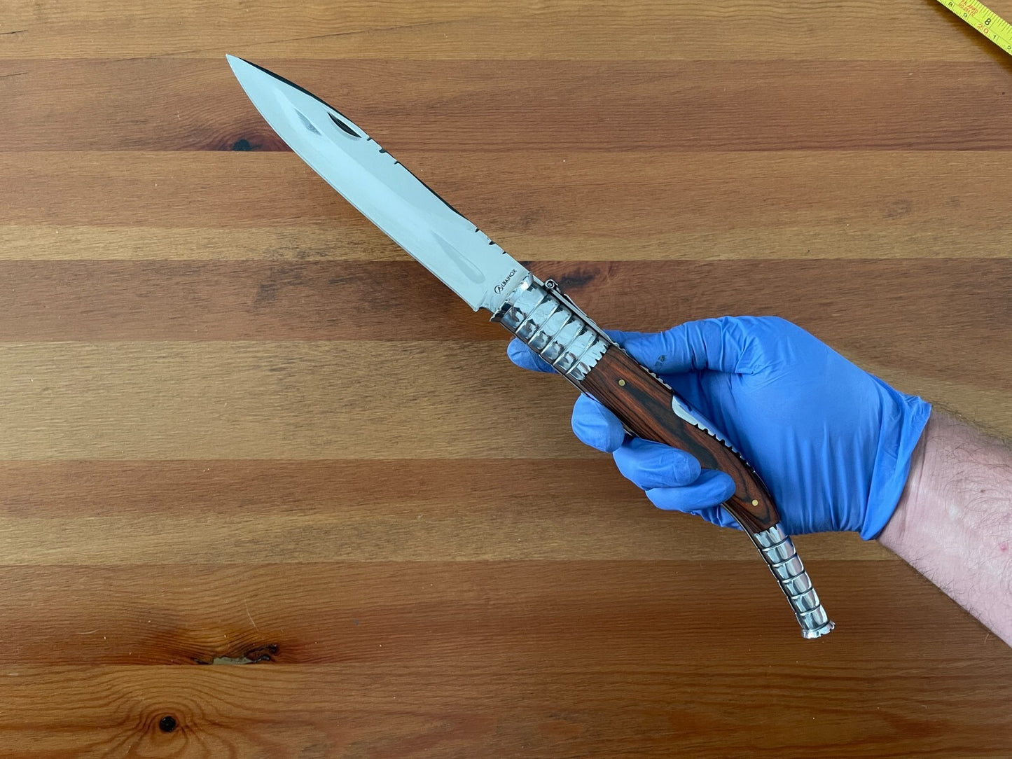 6.3 in. Spanish Navaja Folding Knife Red Wood Stamina Handle - US Seller