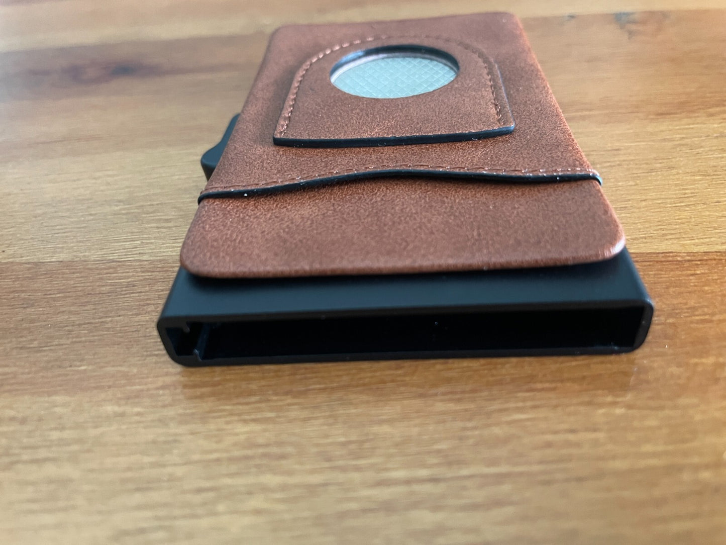 Pop Up Airtag Wallet Leather Card Holder Aluminum This is The Way Mandalorian
