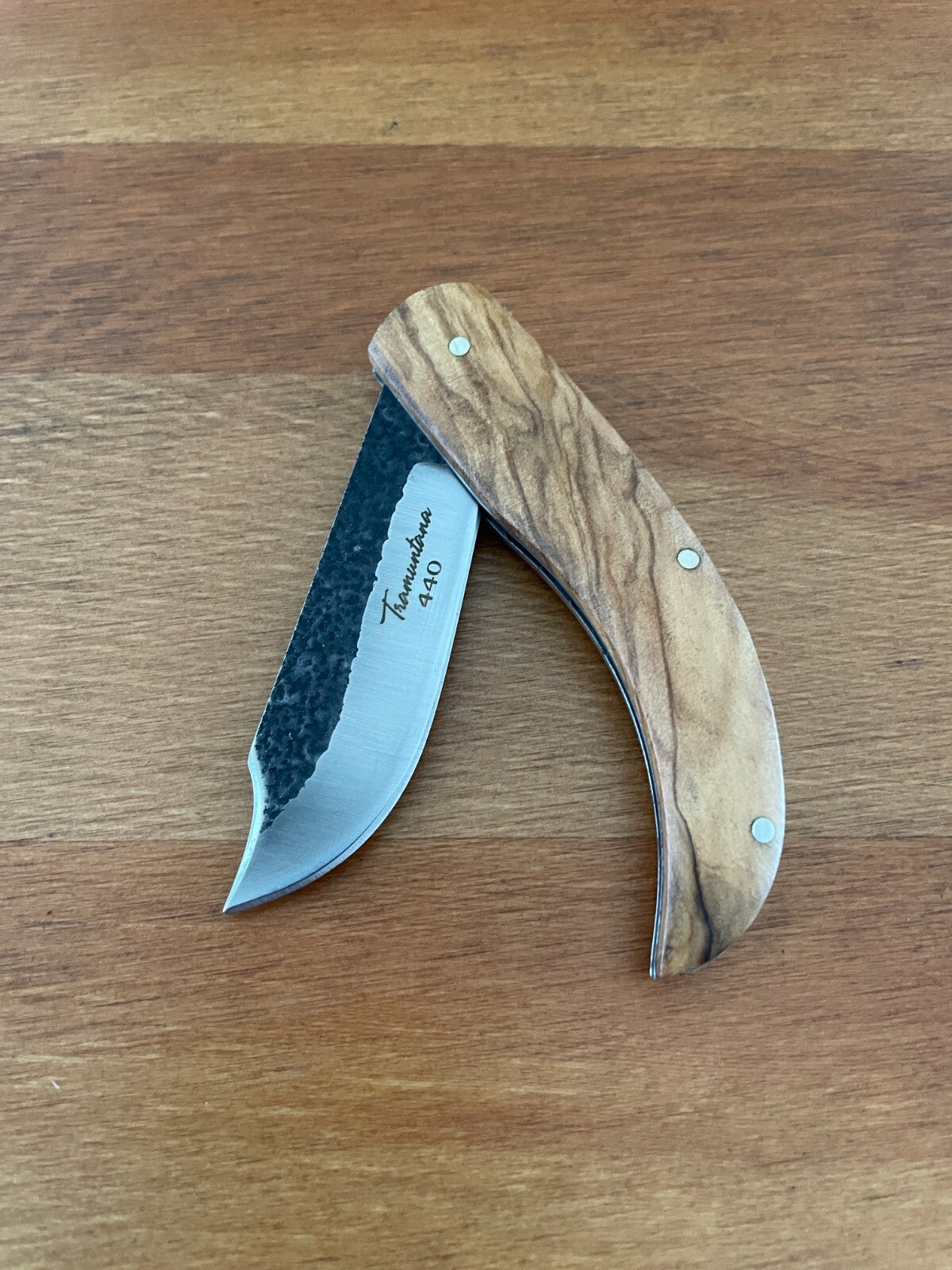 2.5" Tramuntana Navaja Folding Pocket Knife 440 Steel Olive Wood Handle Spanish