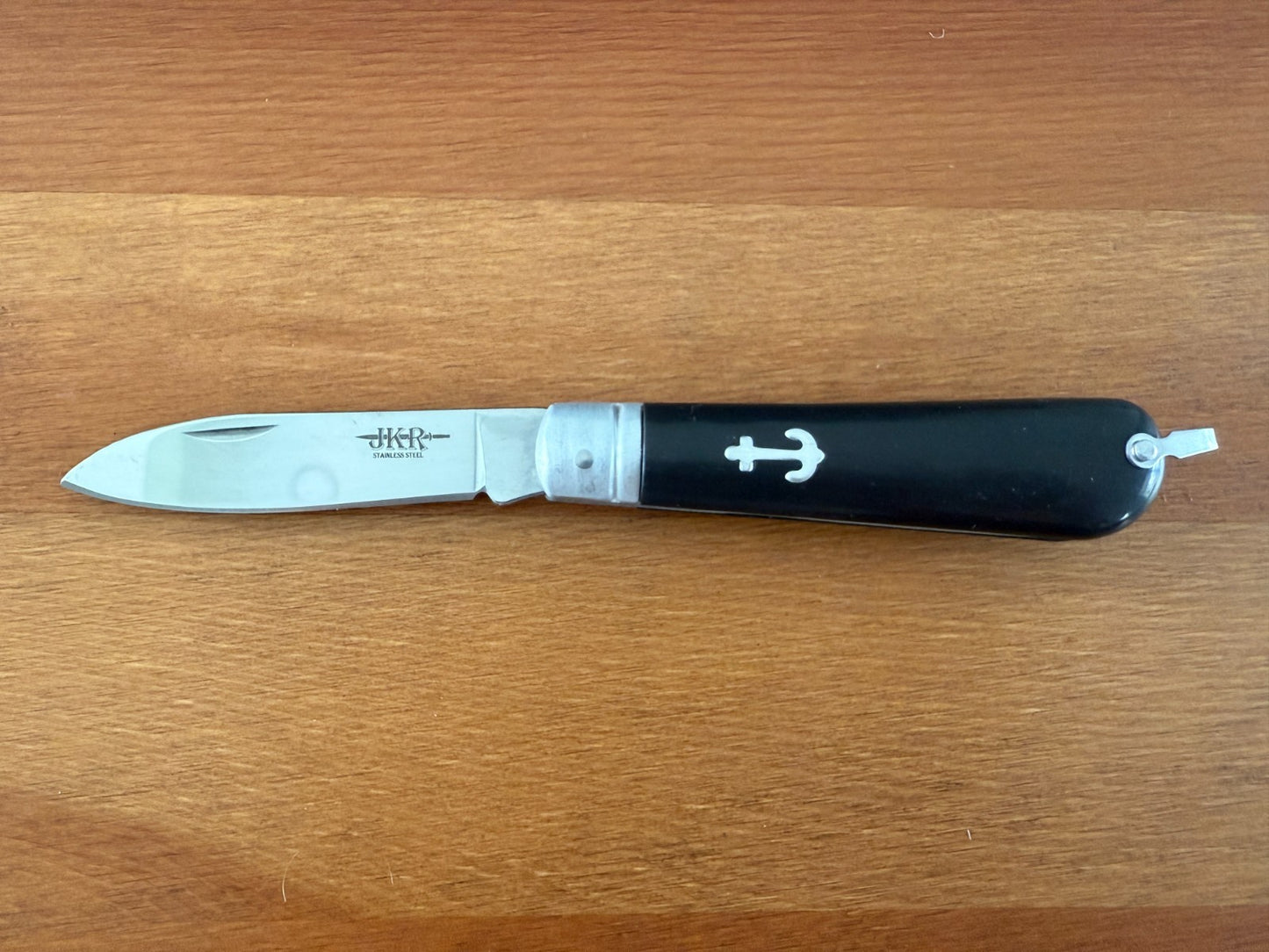 3.14" Pocket Knife Sword Point Black ABS Handle Sailor / Marinera Navaja Spain