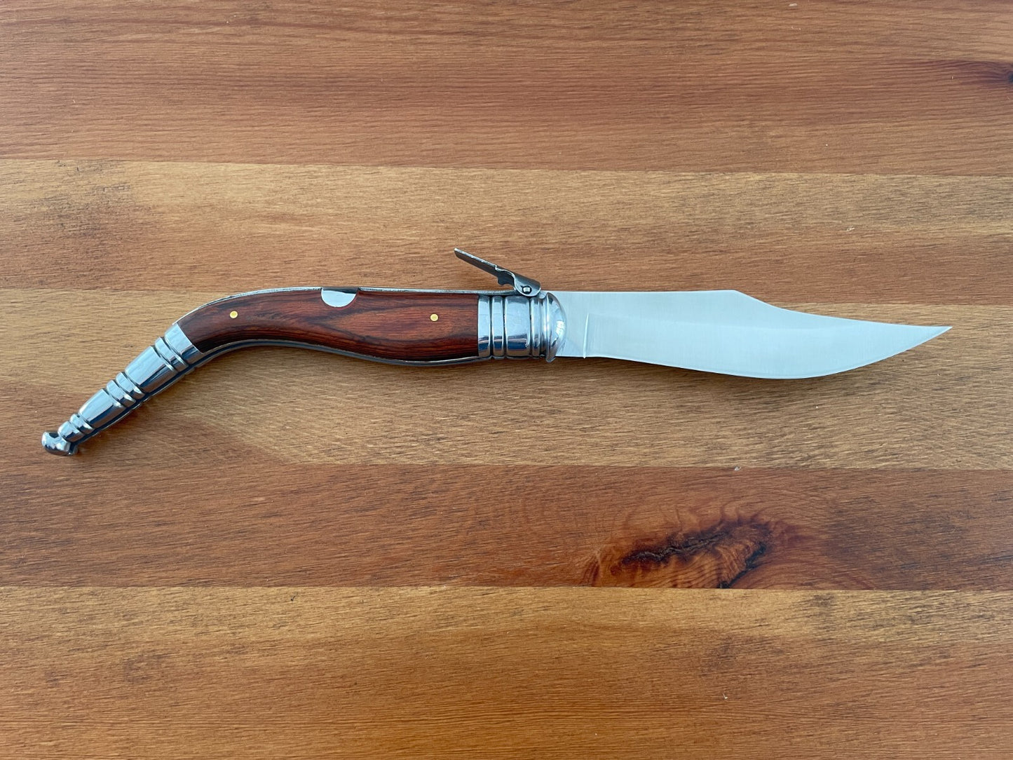 5.5” Navaja Sevillana Style Pocket Knife Red Wood Scales from Spain - US Seller