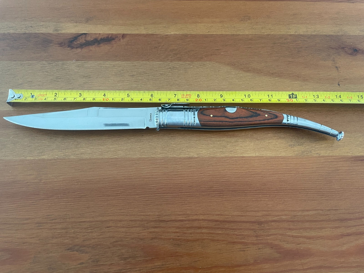 6” Spanish Navaja Serrana Folding Pocket Knife Red Stamina Wood Handle