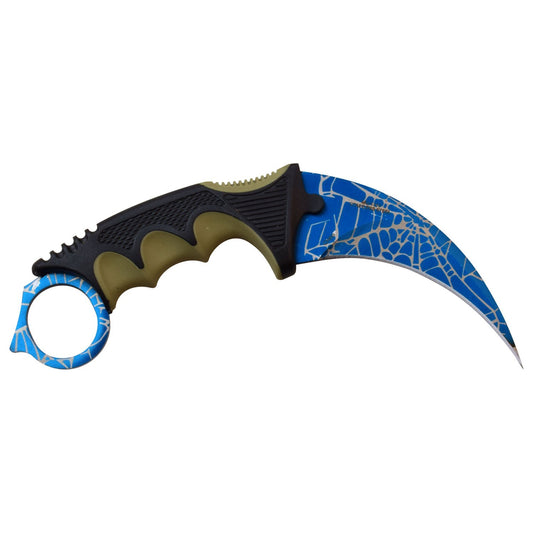 3.5" 3CR13 STEEL TWO-TONE BLADE FIXED BLADE KNIFE 4" INJECTION MOLDED HANDLE