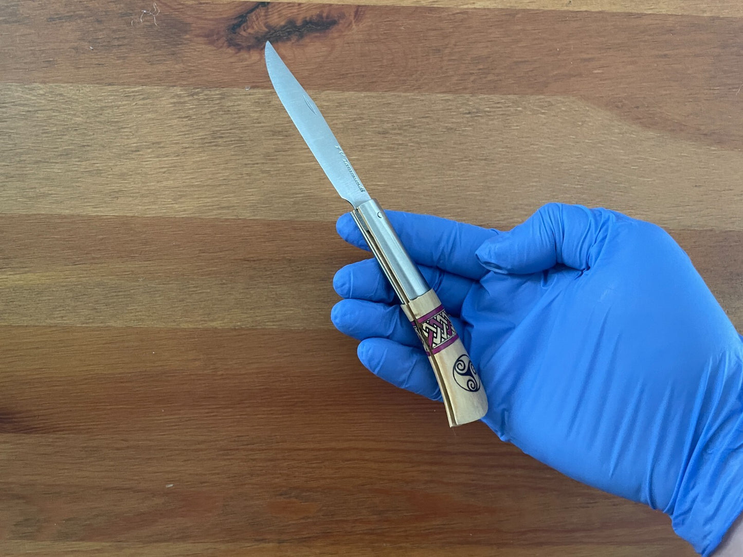 3.14" FV Taramundi Navaja Pocket Knife Made in Asturias Decorated Wood Handle