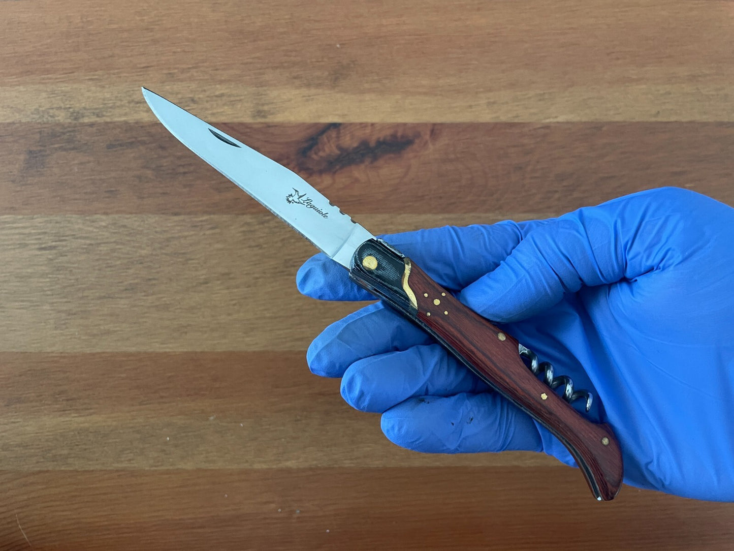 3.54” Navaja Laguiole Folding Pocket Knife Red Stamina/Mikarta Handle Corkscrew