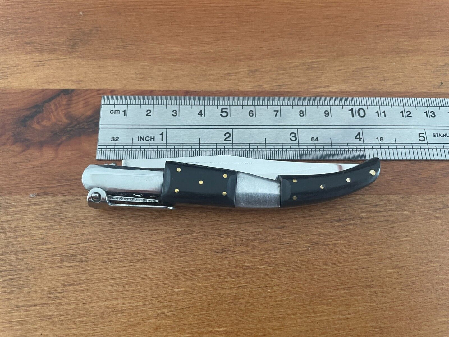 3.14" Arabian Folding Pocket Knife Black Wood Scales Navaja Handcrafted in Spain