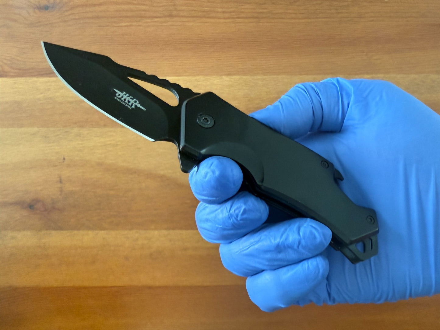 2.8" Stainless Steel Pocket Knife Black Finish Bottle Opener Liner Lock