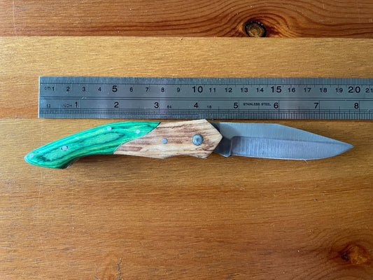 3" Spanish Navaja Pocket Knife Wooden Handle 2 Colors Handmade from Spain