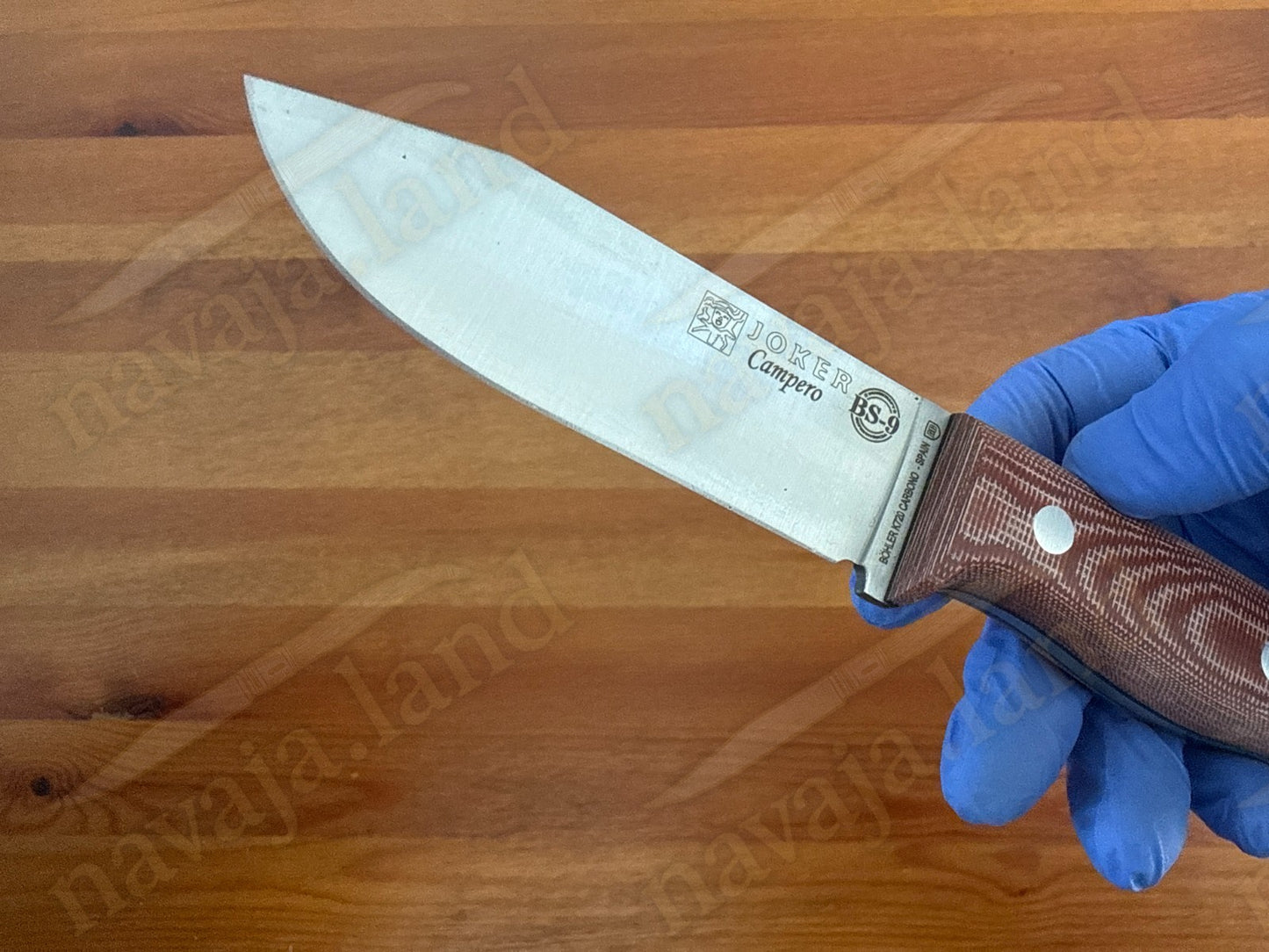 Joker Campero Fixed Knife 4.13" Full Tang K720 Carbon Steel Blade Micarta Handle