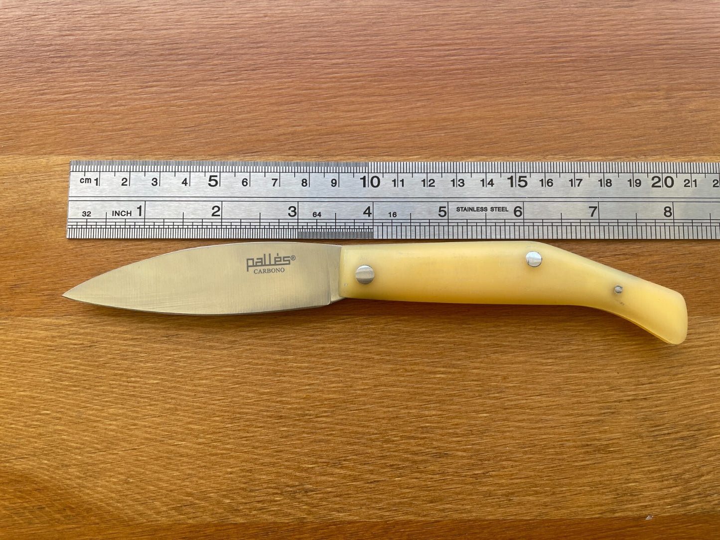 3.54" Pallés Carbono Navaja Pocket Knife Carbon Steel Blade ABS Handle Slipjoint