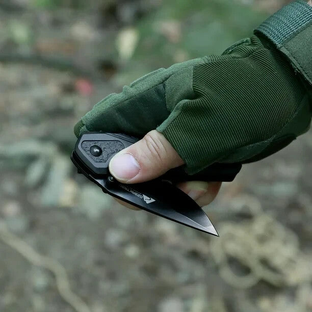 2.8" Blade Ozark Trail Folding Knife High-Quality Aluminum Handle Pocket Clip