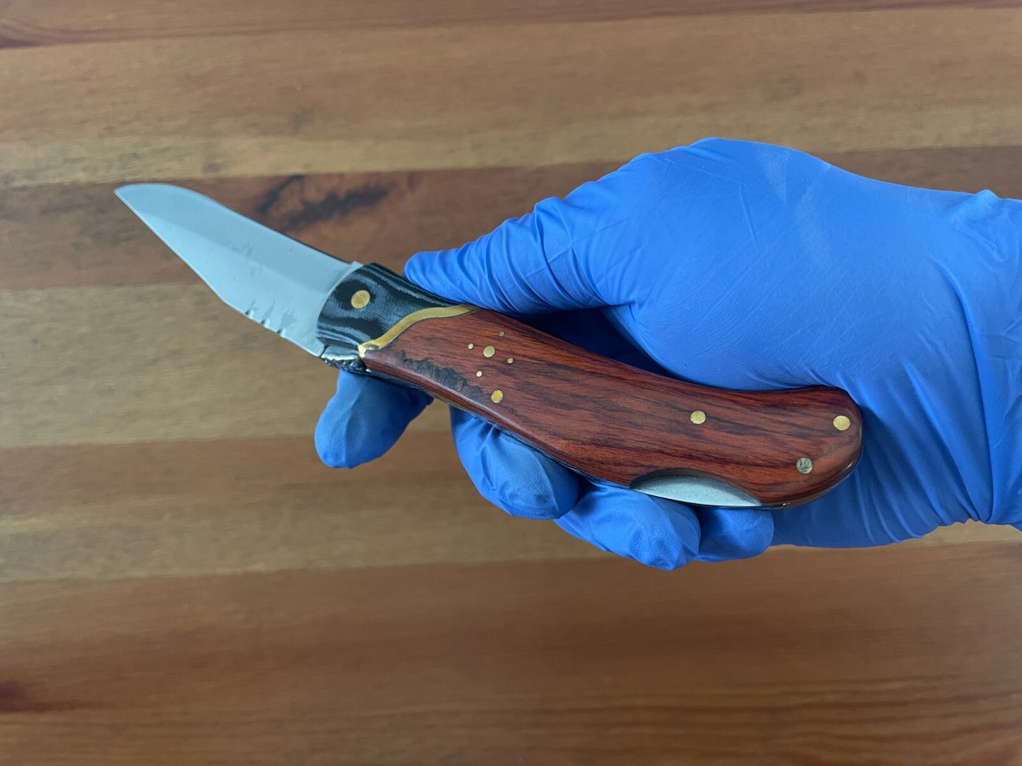 3.7” Navaja Laguiole Folding Pocket Knife Red Mikarta Handle Penknife Lockback