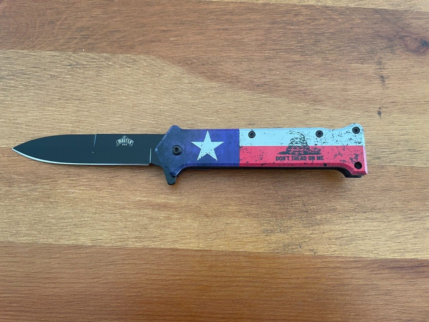 3.50-inch Fine Edge Stiletto Blade Spring Assisted Knife Master USA