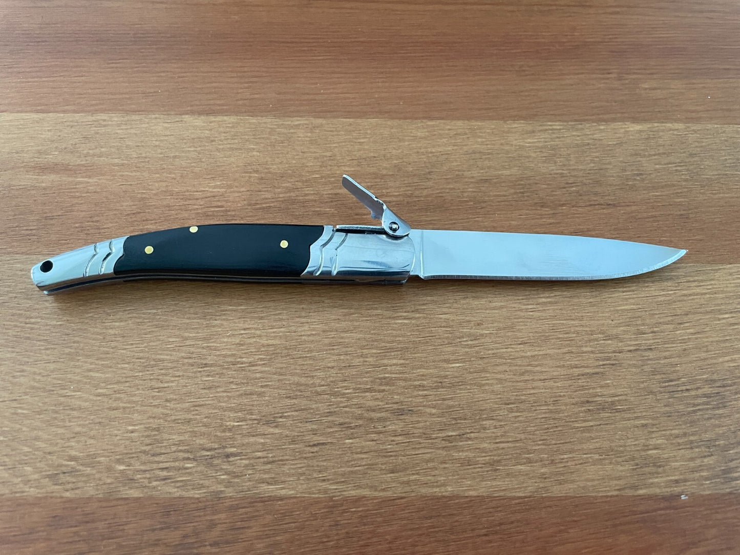 3.14 Stainless Steel Blade Spanish Navaja Pocket Knife With Ratchet Sound