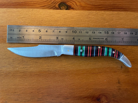 3.14" Manchegan Spanish Navaja Piston Pocket Knife Plastic Scales - USA Seller
