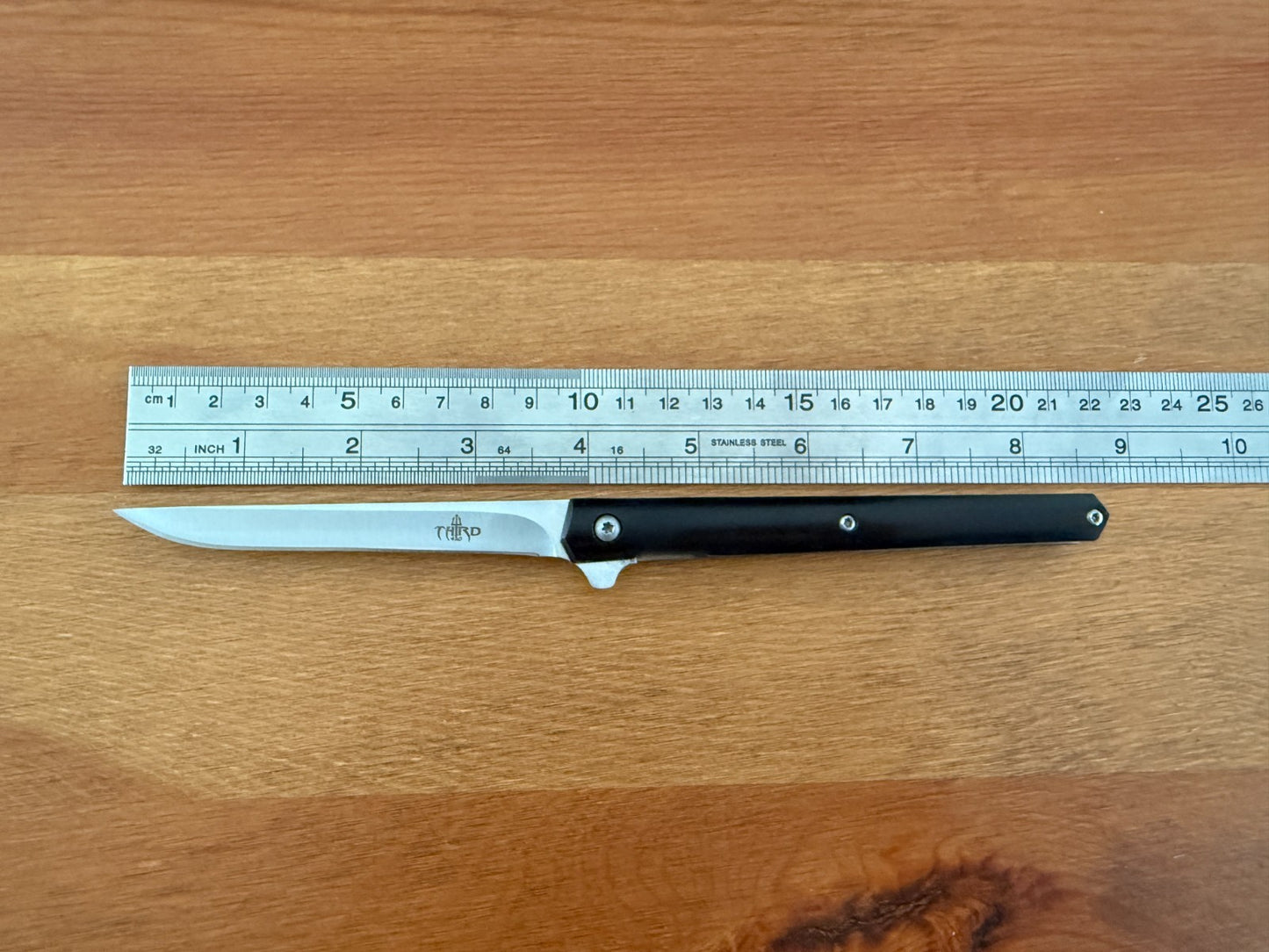 3.78" 420 Stainless Steel Blade Folding Knife Black Wood Scales From Spain