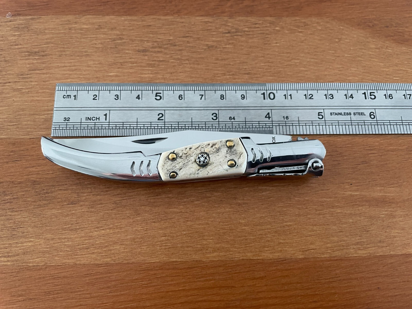 3.8" Arabian Folding Pocket Knife Real Deer Antler Scales From Spain - US Seller