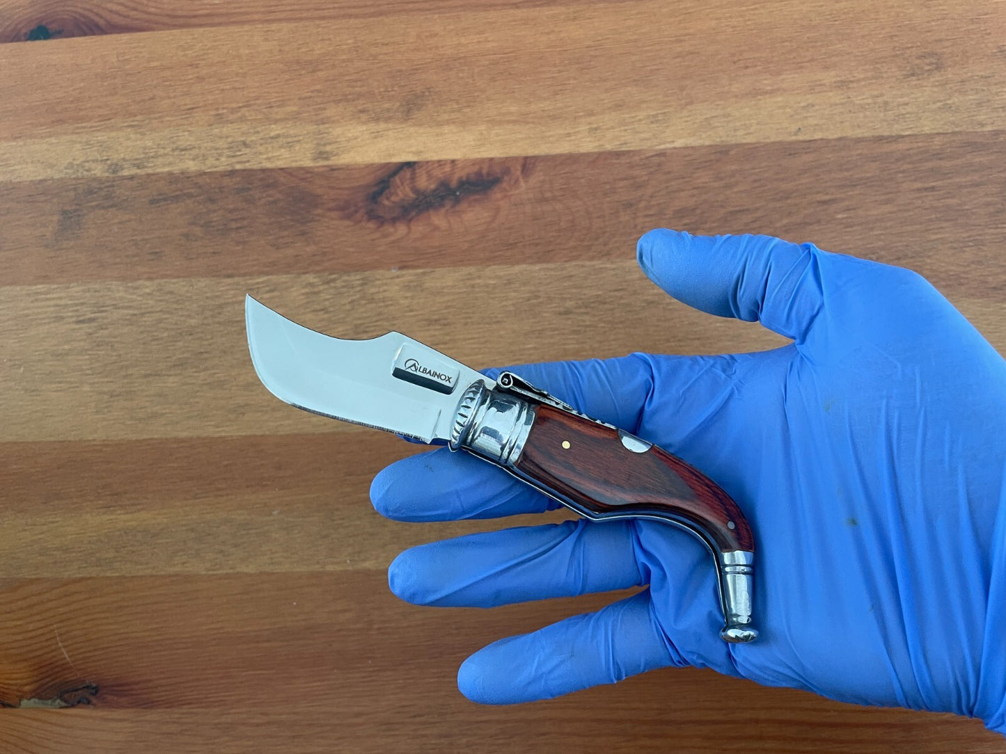 2.55” Spanish Navaja Capaora Pocket Knife Red Stamina Wood Scales - USA seller